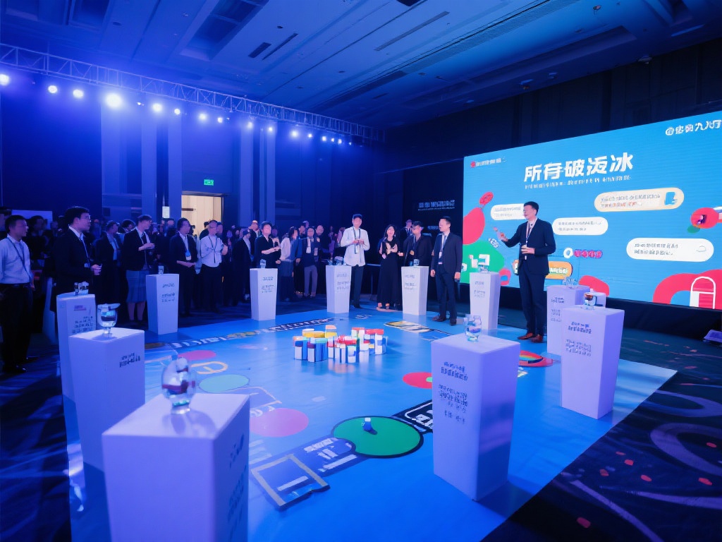 开场互动设计：在所有嘉宾进入场地后，设计一个趣味性